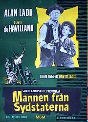 Mannen från sydstaterna 1959 poster Alan Ladd Olivia de Havilland