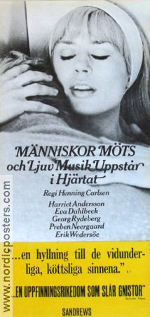 Människor möts och ljuv musik uppstår i hjärtat 1967 poster Harriet Andersson Preben Neergaard Eva Dahlbeck Henning Carlsen Danmark