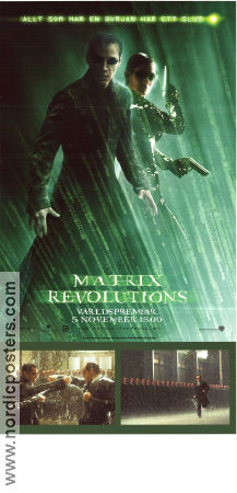 The Matrix Revolutions 2003 poster Keanu Reeves Carrie-Anne Moss Andy Wachowski