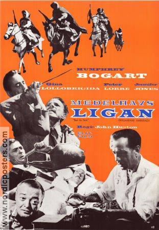 Medelhavsligan 1953 poster Humphrey Bogart Peter Lorre Gina Lollobrigida John Huston