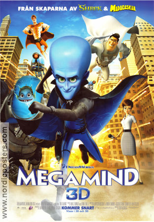Megamind 2010 poster Tom McGrath Animerat 3-D