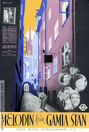 Melodin från Gamla stan 1939 poster Nils Poppe Carl Reinholdz Hitta mer: Stockholm