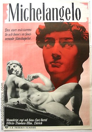 Michelangelo 1941 poster Curt Oertel Konstaffischer Dokumentärer Filmen från: Switzerland