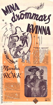 Mina drömmars kvinna 1944 poster Marika Rökk Musikaler