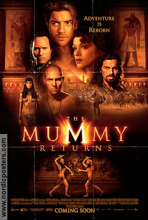 The Mummy Returns 2001 poster Brendan Fraser Rachel Weisz John Hannah Stephen Sommers