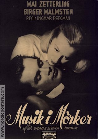 Musik i mörker 1948 poster Mai Zetterling Birger Malmsten Olof Winnerstrand Ingmar Bergman
