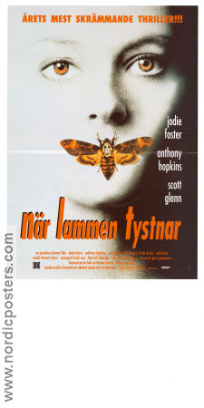 När lammen tystnar 1990 poster Anthony Hopkins Jodie Foster Scott Glenn Jonathan Demme Hitta mer: Hannibal Lecter Insekter och spindlar
