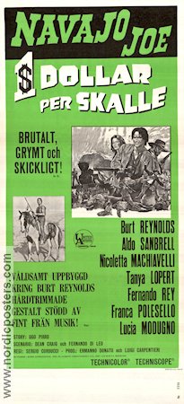 Navajo Joe 1966 poster Burt Reynolds Aldo Sambrell Nicoletta Machiavelli Sergio Corbucci