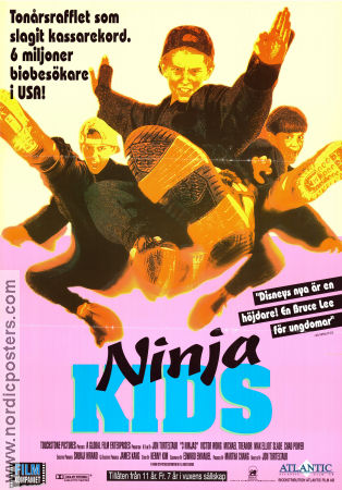 Ninja Kids 1992 poster Victor Wong Michael Treanor Max Elliott Slade Jon Turteltaub Kampsport Barn