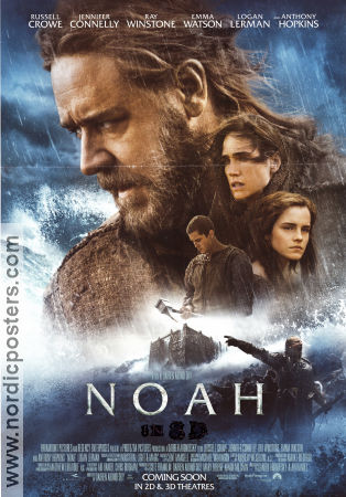 Noah 2014 poster Russell Crowe Jennifer Connelly Anthony Hopkins Darren Aronofsky 3-D Religion Skepp och båtar