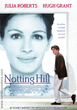 Notting Hill 1999 poster Julia Roberts Hugh Grant Richard McCabe Rhys Ifans James Dreyfus Roger Michell Romantik