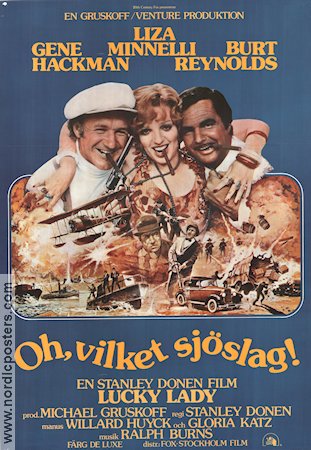 Oh vilket sjöslag 1976 poster Liza Minnelli Gene Hackman Burt Reynolds Stanley Donen Rökning