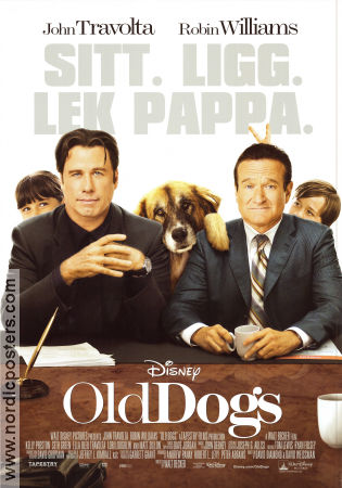 Old Dogs 2009 poster Robin Williams John Travolta Walt Becker Hundar