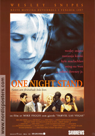 One Night Stand 1997 poster Wesley Snipes Nastassja Kinski Kyle MacLaghlan Mike Figgis