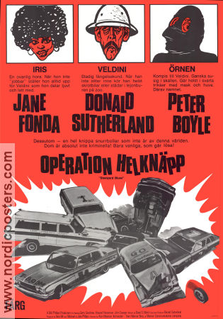 Operation Helknäpp 1973 poster Jane Fonda Donald Sutherland Peter Boyle Howard Hesseman Alan Myerson Bilar och racing