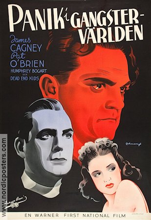 Panik i gangstervärlden 1939 poster James Cagney Pat O´Brien Michael Curtiz