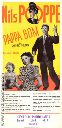 Pappa Bom 1949 poster Nils Poppe Gunnar Björnstrand Else-Merete Heiberg Lars-Eric Kjellgren Barn