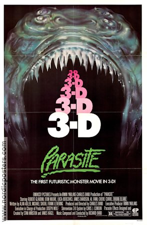 Parasite 3D 1982 poster Robert Glaudini 3-D