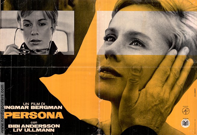 Persona 1966 poster Liv Ullmann Bibi Andersson Margaretha Krook Gunnar Björnstrand Ingmar Bergman Kultfilmer