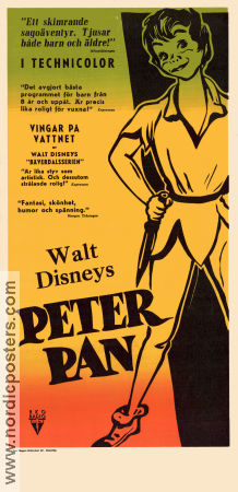 Peter Pan 1953 poster Bobby Driscoll Clyde Geronimi Text: JM Barrie Animerat Barn