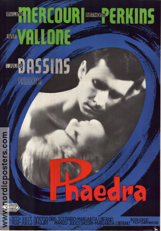 Phaedra 1962 poster Melina Mercouri Anthony Perkins Raf Vallone Jules Dassin Hitta mer: Greece