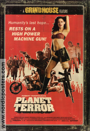 Planet Terror 2007 poster Rose McGowan Freddy Rodriguez Josh Brolin Robert Rodriguez Hitta mer: Grindhouse Vapen Motorcyklar