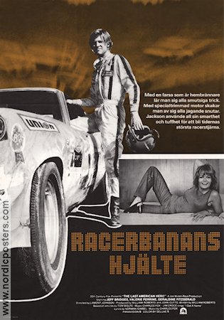 Racerbanans hjälte 1973 poster Jeff Bridges Valerie Perrine Lamont Johnson Bilar och racing