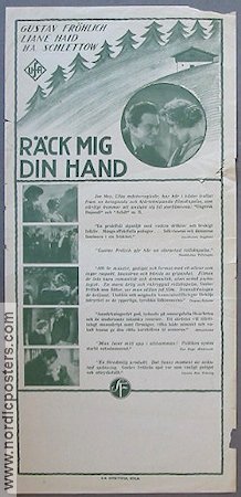 Räck mig din hand 1930 poster Gustav Fröhlich Berg