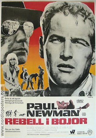 Rebell i bojor 1967 poster Paul Newman Glasögon