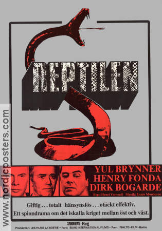 Reptilen 1972 poster Yul Brynner Henry Fonda Dirk Bogarde Henri Verneuil Ormar