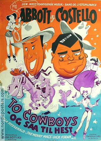 Ride ´Em Cowboy 1951 poster Abbott and Costello