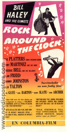 Rock Around the Clock 1956 poster Bill Haley The Platters Fred F Sears Rock och pop Dans
