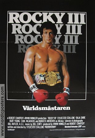 Rocky 3 1982 poster Sylvester Stallone Boxning