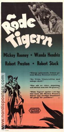 Röde tigern 1951 poster Mickey Rooney Wanda Hendrix Robert Preston