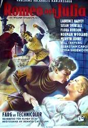Romeo och Julia 1955 poster Laurence Harvey Flora Robson Text: William Shakespeare