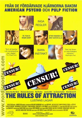 The Rules of Attraction 2002 poster James van der Beek Ian Somerhalder Shannyn Sossamon Roger Avary