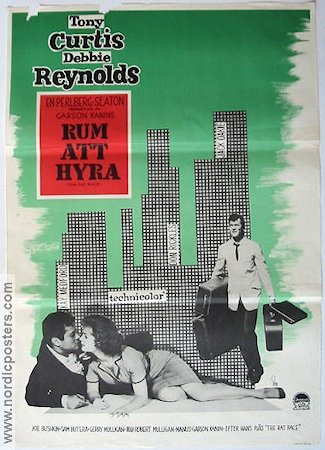 Rum att hyra 1960 poster Tony Curtis Debbie Reynolds