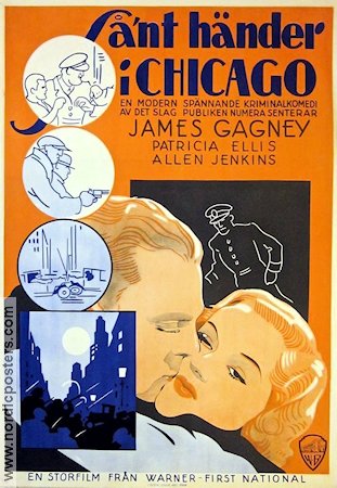 Sånt händer i Chicago 1934 poster James Cagney Patricia Ellis