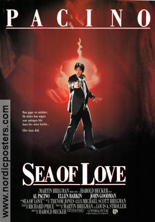 Sea of Love 1989 poster Al Pacino Ellen Barkin John Goodman Harold Becker