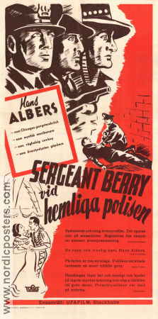 Sergeant Berry vid hemliga polisen 1938 poster Hans Albers Toni von Bukovics Herbert Selpin Filmbolag: UFA