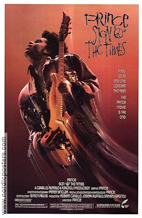 Sign o the Times 1987 poster Prince Instrument Kändisar Rock och pop
