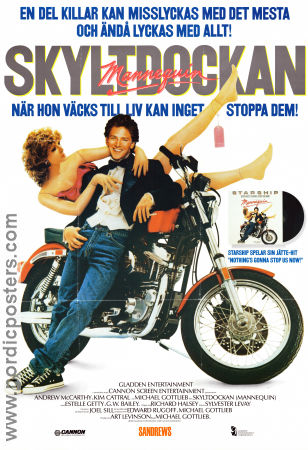 Skyltdockan 1987 poster Andrew McCarthy Kim Cattrall Michael Gottlieb Motorcyklar