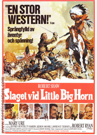 Slaget vid Little Big Horn 1967 poster Robert Shaw Mary Ure Ty Hardin Robert Siodmak