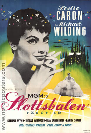Slottsbalen 1955 poster Leslie Caron Michael Wilding Musikaler