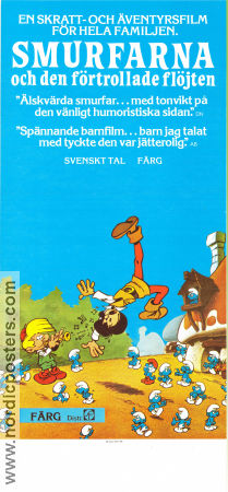 Smurfarna och den förtrollade flöjten 1976 poster Smurfarna Smurferna Smurfs Peyo Filmen från: Belgium Animerat Från serier