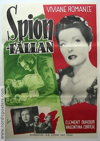 Spionfällan 1953 poster Viviane Romance