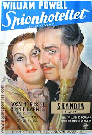 Spionhotellet 1935 poster William Powell Rosalind Russell