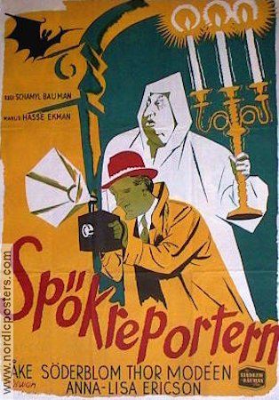 Spökreportern 1941 poster Åke Söderblom Thor Modéen