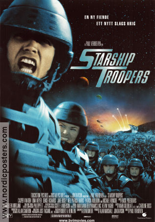 Starship Troopers 1997 poster Casper Van Dien Denise Richards Dina Meyer Paul Verhoeven Rymdskepp