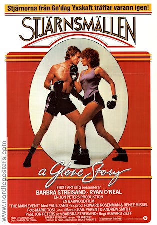 Stjärnsmällen 1979 poster Barbra Streisand Ryan O´Neal Boxning
